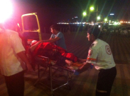 بالصور: اصابة متوسطة لمسنّة غرقت على شاطئ بحر يافا 